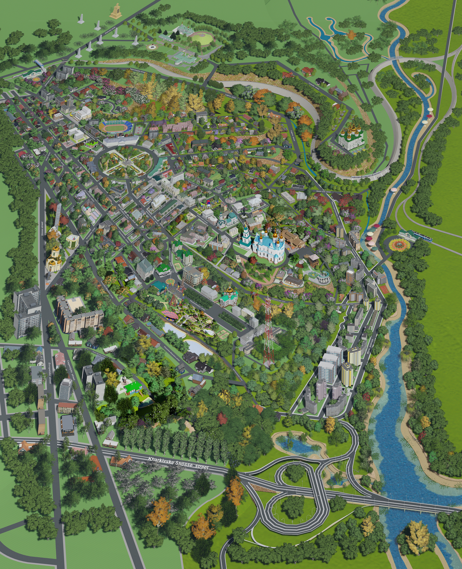 3D map of Poltava